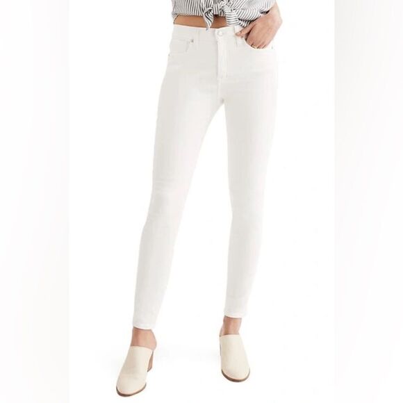 MADEWELL High Riser 9” Skinny Skinny Jeans white size 28 - Picture 1 of 9